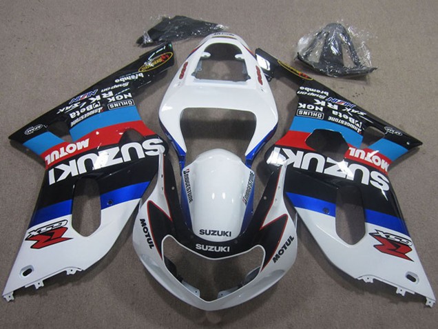 2001-2003 Suzuki GSXR 750 Motorcycle Fairings - White Blue Red Black Motul Canada