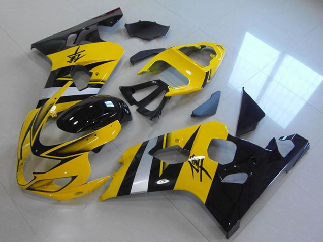 2004-2005 Suzuki GSXR 750 Abs Motorcycle Fairings - Yellow Silver Black Canada