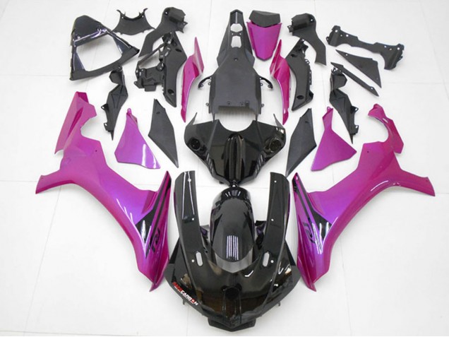 2015-2019 Yamaha YZF R1 Motorcycle Fairings - Glossy Black Pink Canada