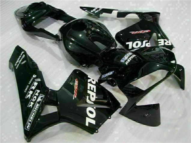 Black 2003-2004 Honda CBR600RR Aftermarket Motorcycle Fairings Black 2003-2004 Honda CBR600RR Aftermarket Motorcycle Fairings