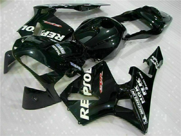 Black 2003-2004 Honda CBR600RR Aftermarket Motorcycle Fairings Black 2003-2004 Honda CBR600RR Aftermarket Motorcycle Fairings