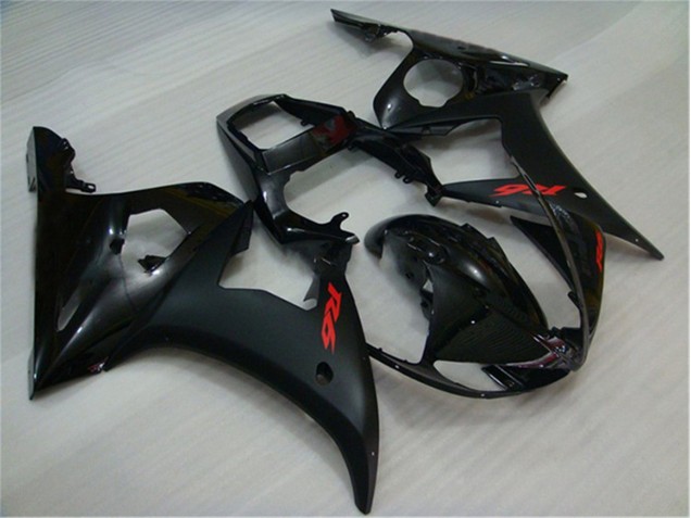 Black 2003-2005 Yamaha YZF R6 Motorcycle Bodywork