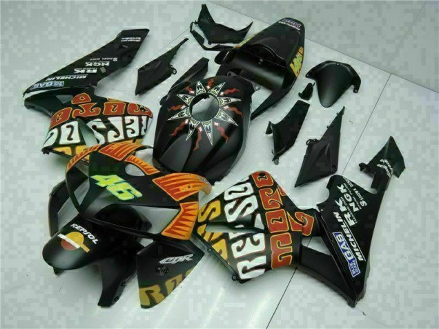 Black 2005-2006 Honda CBR600RR ABS Motorcycle Fairings