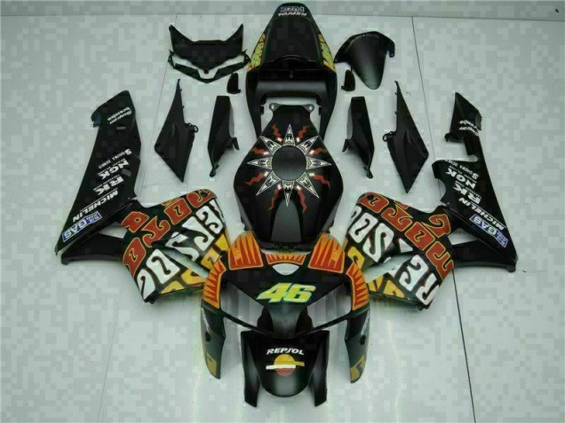 Black 2005-2006 Honda CBR600RR ABS Motorcycle Fairings