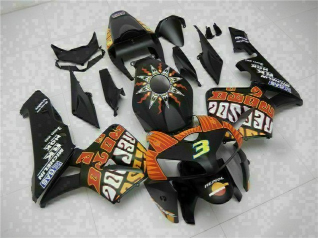 Black 2005-2006 Honda CBR600RR Motorcycle Fairing Kits & Plastic