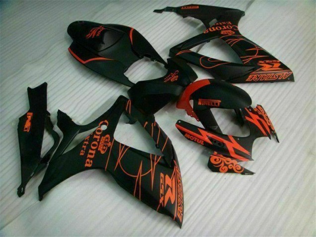 Black 2006-2007 Suzuki GSXR 600/750 Aftermarket Motorcycle Fairing