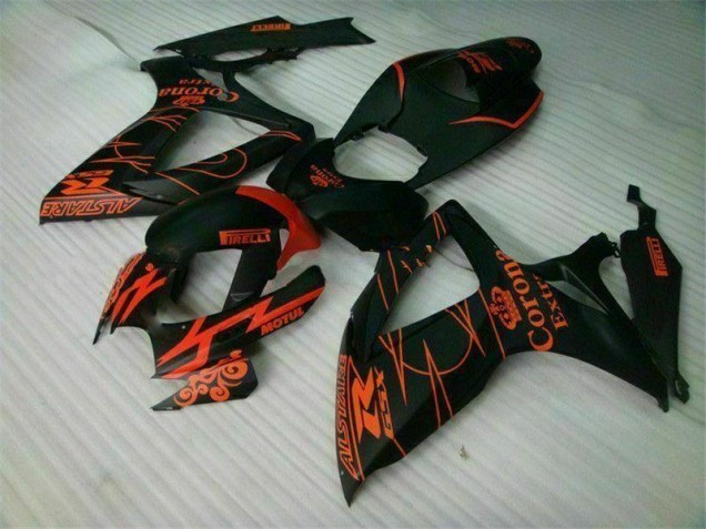 Black 2006-2007 Suzuki GSXR 600/750 Aftermarket Motorcycle Fairing
