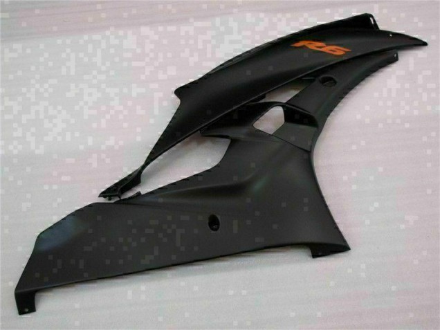 Black 2006-2007 Yamaha YZF R6 Aftermarket Motorcycle Fairing