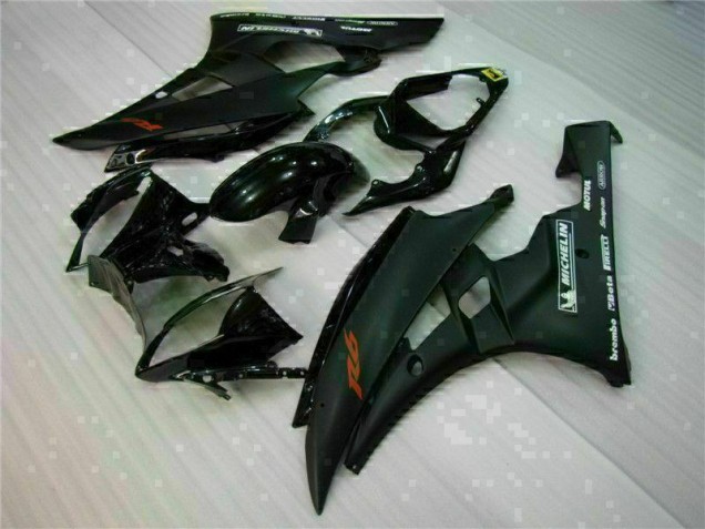 Black 2006-2007 Yamaha YZF R6 Full Motorcycle Fairing Kits Black 2006-2007 Yamaha YZF R6 Full Motorcycle Fairing Kits