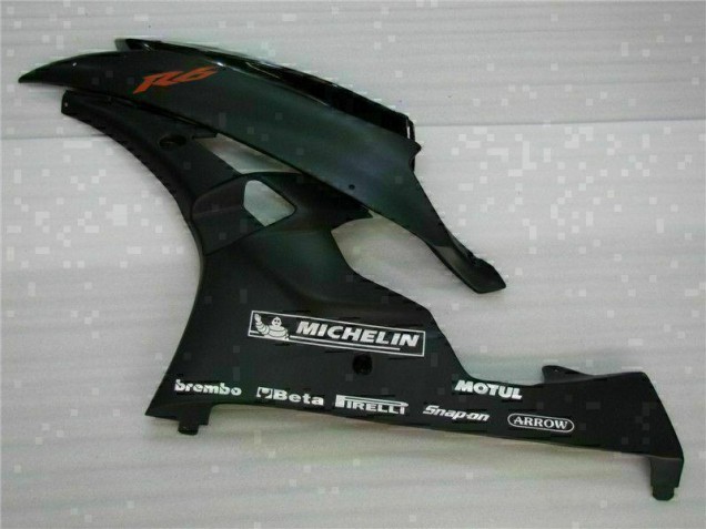 Black 2006-2007 Yamaha YZF R6 Full Motorcycle Fairing Kits Black 2006-2007 Yamaha YZF R6 Full Motorcycle Fairing Kits