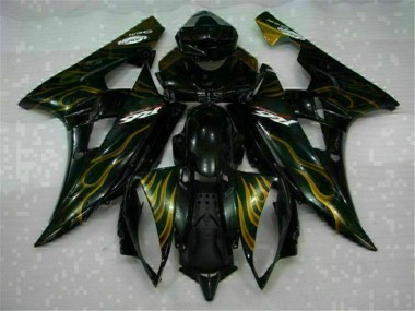 Black 2006-2007 Yamaha YZF R6 Motorcycle Bodywork