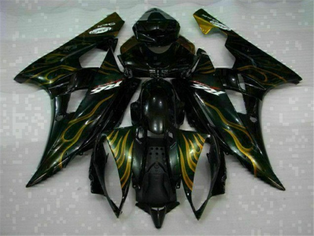 Black 2006-2007 Yamaha YZF R6 Motorcycle Bodywork