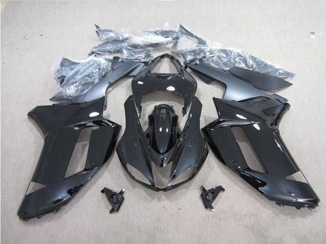Black 2007-2008 Kawasaki ZX6R Motorcycle Bodywork
