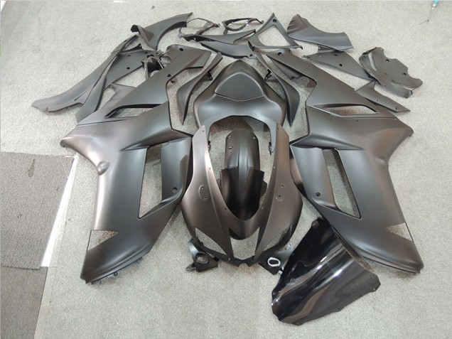 Black 2007-2008 Kawasaki ZX6R Motorcycle Fairings Black 2007-2008 Kawasaki ZX6R Motorcycle Fairings