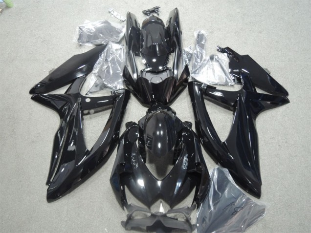 Black 2008-2010 Suzuki GSXR 600 Motorcycle Fairings