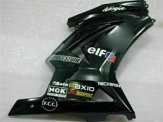 Black 2008-2012 Kawasaki EX250 Motorcycle Fairings Black 2008-2012 Kawasaki EX250 Motorcycle Fairings