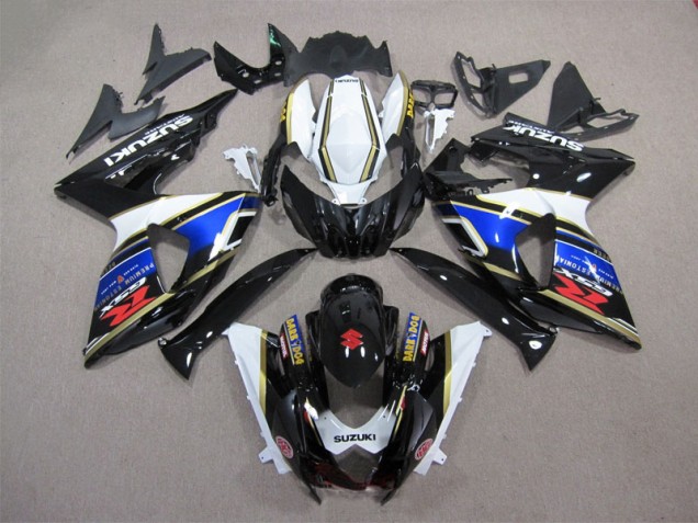 Black Blue White Dark Dog 2009-2016 Suzuki GSXR 1000 Motorcycle Fairings
