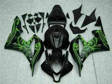 Black Green 2007-2008 Honda CBR600RR Motorcycle Fairings