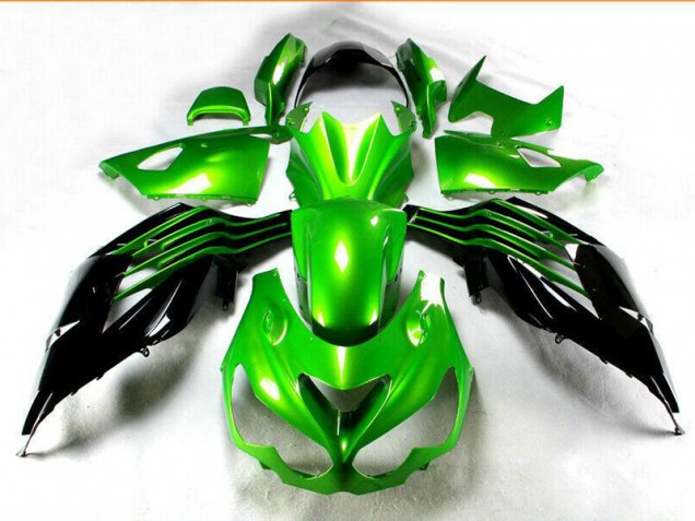 Black Green 2012-2021 Kawasaki ZX14R ZZR1400 Motorcycle Fairing