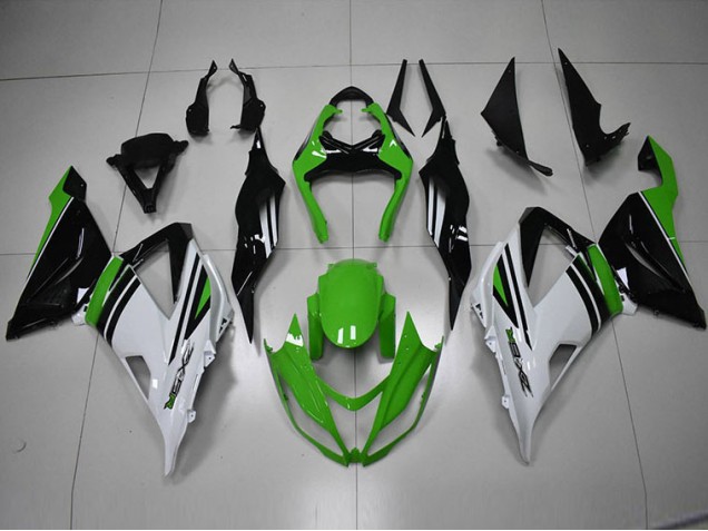 Black Green White 2013-2018 Kawasaki ZX6R Motorcycle Fairings