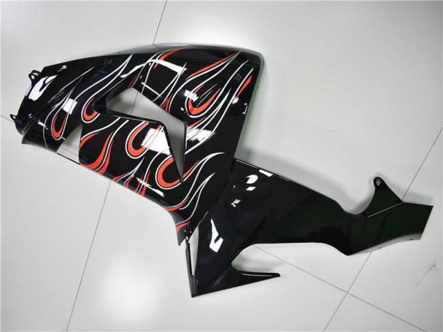 Black Grey Red 2006-2007 Kawasaki ZX10R Motorcycle Fairings