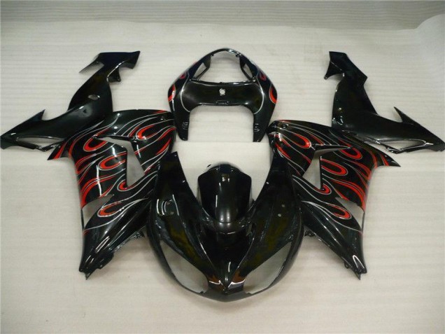 Black Grey Red 2006-2007 Kawasaki ZX10R Motorcycle Fairings