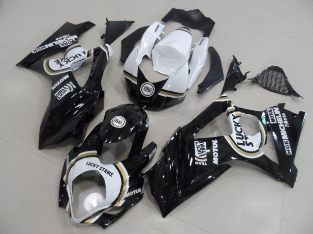 Black Lucky Strike 2007-2008 Suzuki GSXR 1000 Motorcycle Fairings Black Lucky Strike 2007-2008 Suzuki GSXR 1000 Motorcycle Fairings