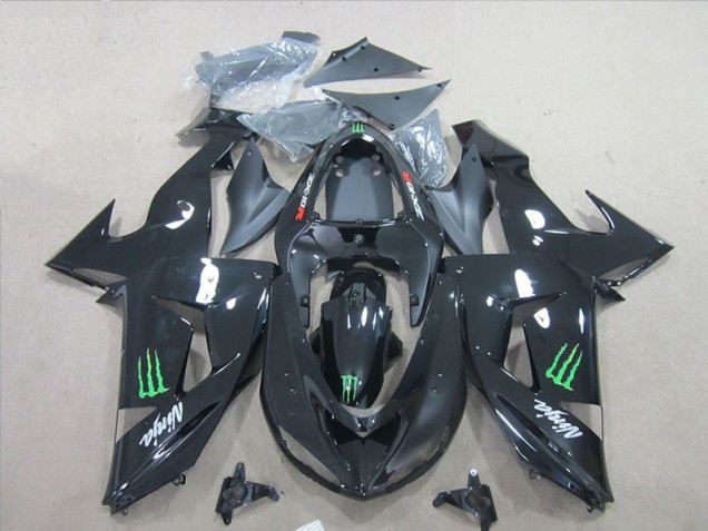 Black Ninja Green Monster 2007-2008 Kawasaki ZX6R Motorcycle Fairings Black Ninja Green Monster 2007-2008 Kawasaki ZX6R Motorcycle Fairings