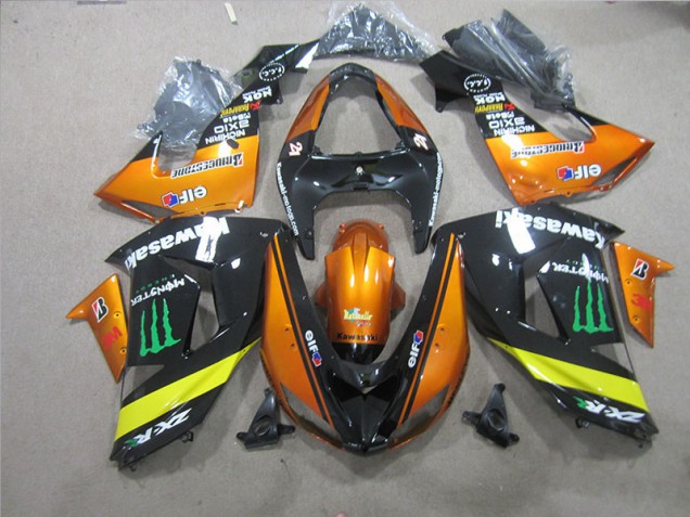 Black Orange Monster 2006-2007 Kawasaki ZX10R Motorcycle Fairings