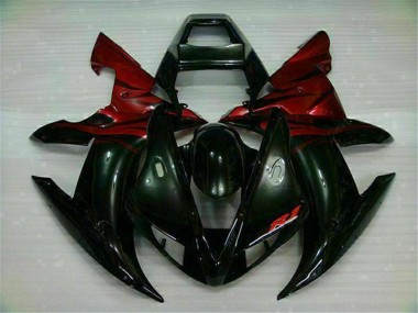 Black Red 2002-2003 Yamaha YZF R1 Motorcycle Fairing