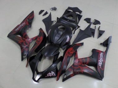Black Red 2007-2008 Honda CBR600RR Motorcycle Fairing