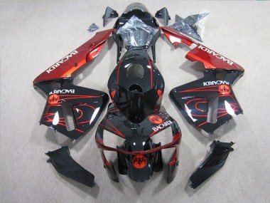 Black Red BACARDI 2005-2006 Honda CBR600RR Motorcycle Fairings
