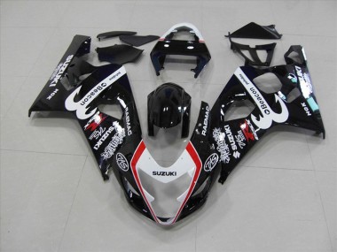 Black Red Beacon 2004-2005 Suzuki GSXR 750 Motorcycle Fairings