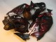 Black Red Flame 1996-2007 Suzuki GSXR 1300 Hayabusa Motorcycle Fairings