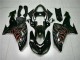 Black Red Flame 2006-2007 Kawasaki ZX10R Motorcycle Fairing