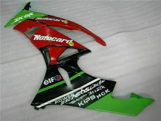 Black Red Green Motocard 2009-2012 Kawasaki ZX6R Motorcycle Fairings Black Red Green Motocard 2009-2012 Kawasaki ZX6R Motorcycle Fairings