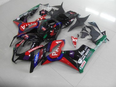 Black Red Pata 2007-2008 Honda CBR600RR Motorcycle Fairings