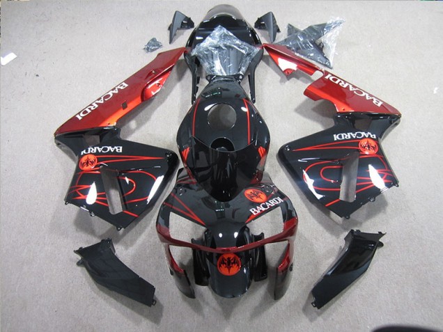 Black Red Racardi 2003-2005 Kawasaki ZX10R Motorcycle Fairings Black Red Racardi 2003-2005 Kawasaki ZX10R Motorcycle Fairings