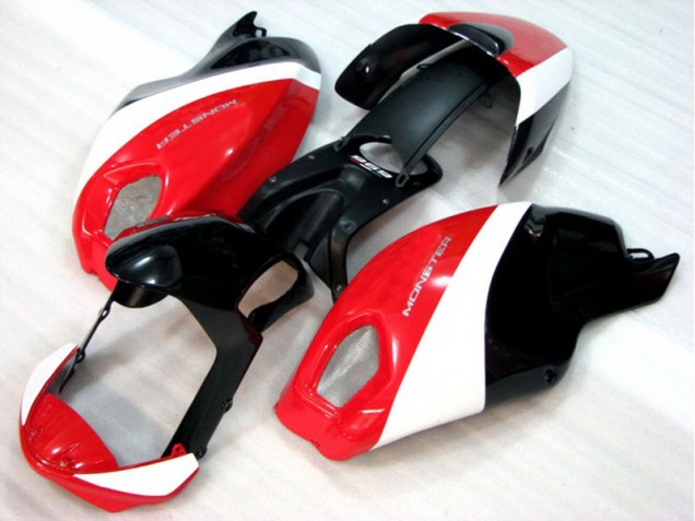 Black Red White Monster 2008-2012 Ducati Monster 696 Motorcycle Fairings Black Red White Monster 2008-2012 Ducati Monster 696 Motorcycle Fairings