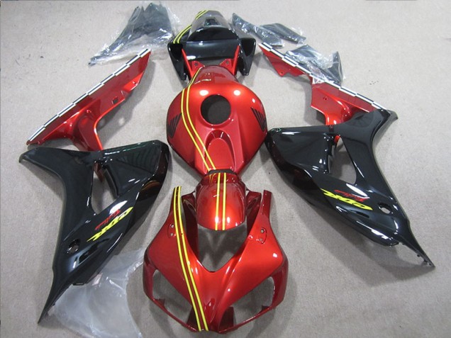 Black Red Yellow 2006-2007 Honda CBR1000RR Motorcycle Fairing