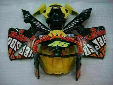 Black Red Yellow 46 2005-2006 Honda CBR600RR Motorcycle Fairings