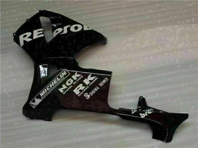 Black Repsol 2005-2006 Honda CBR600RR Motorcycle Fairing Black Repsol 2005-2006 Honda CBR600RR Motorcycle Fairing