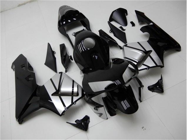 Black Silver 2003-2004 Honda CBR600RR Motorcycle Fairings