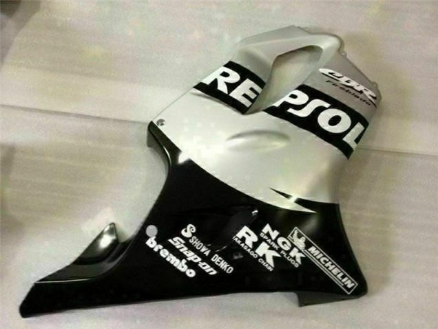 Black Silver Repsol 2001-2003 Honda CBR600 F4i Motorcycle Fairings
