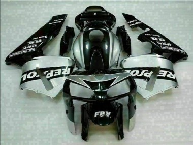 Black Silver Repsol 2005-2006 Honda CBR600RR Motorcycle Fairings
