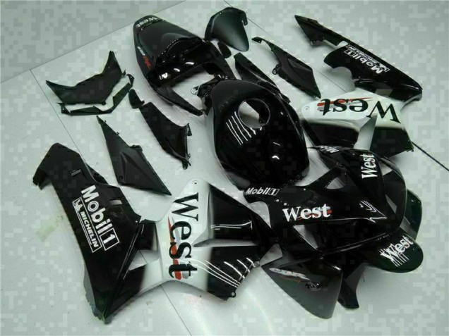 Black West 2005-2006 Honda CBR600RR Motorcycle Fairings Black West 2005-2006 Honda CBR600RR Motorcycle Fairings