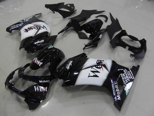 Black West 2008-2012 Kawasaki ZX250R Motorcycle Fairings