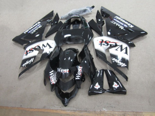 Black West Ninja 2003-2005 Kawasaki ZX10R Motorcycle Fairings
