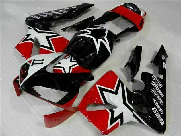 Black White 11 2003-2004 Honda CBR600RR Motorcycle Fairings