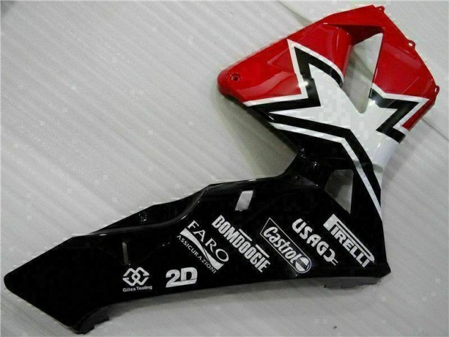Black White 11 2003-2004 Honda CBR600RR Motorcycle Fairings